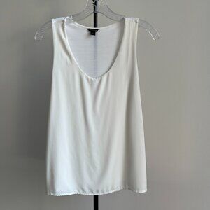 Ann Taylor Mixed Media Cami / Tank Top – Colors: Off White & White – Size: S